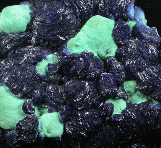 Azurite with Malachite from Morenci Mine, Clifton District, Greenlee County, Arizona