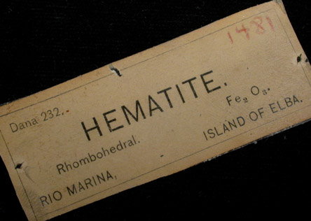 Hematite from Rio Marina, Isola d'Elba, Tuscan Archipelago, Livorno, Italy