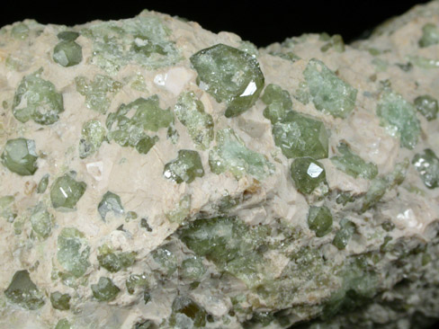 Andradite var. Demantoid Garnet from Val Malenco, Sondrio Province, Lombardy, Italy