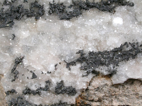 Sylvanite on Quartz from Nagyg, Hunedoara, Romania