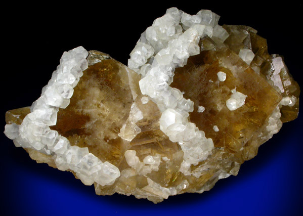 Fluorite with Calcite from Hilton Mine, Scordale, 4 km NE of Hilton, Cumbria, England