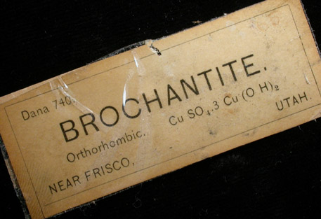 Brochantite from Frisco District, San Francisco Mountains, Beaver County, Utah