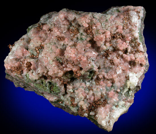 Copper and Calcite from Keweenaw Peninsula Copper District, Houghton County, Michigan