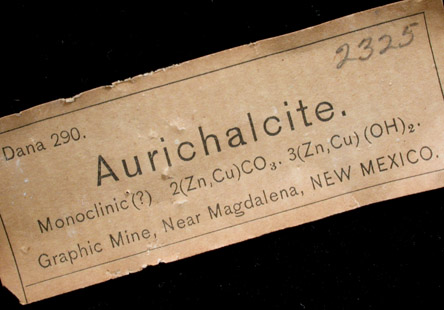 Aurichalcite with Calcite from Graphic Mine, Magdalena District, Socorro County, New Mexico