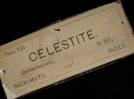 Celestine with Sulfur from Miniera Racalmuto, Agrigento, Sicily, Italy