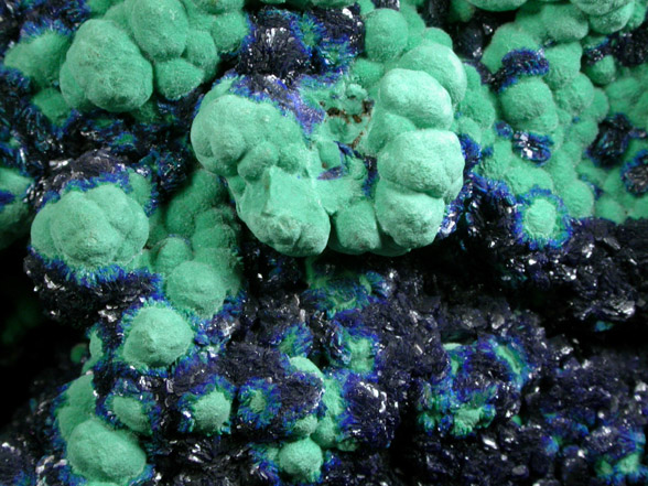 Azurite with Malachite from Morenci Mine, Clifton District, Greenlee County, Arizona