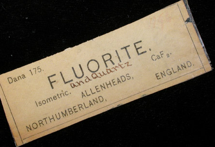 Fluorite on Quartz from Allenheads, Northumberland, England