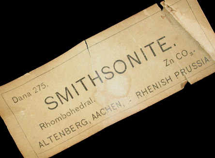 Smithsonite from Altenberg, Plombières-Vieille Montagne, Belgium
