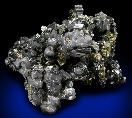 Bournonite, Sphalerite, Galena, Pyrite from Rodna Mountains, Maramures, Romania