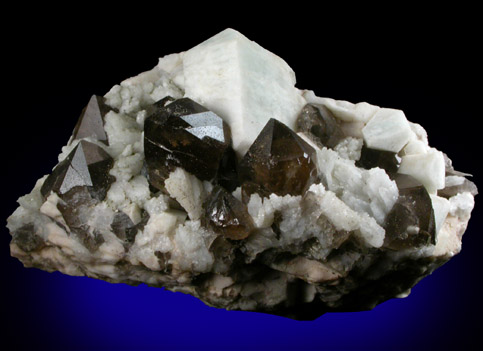 Microcline with Albite and Smoky Quartz from Moat Mountain, Hale's Location, Carroll County, New Hampshire