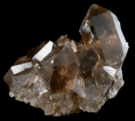 Quartz var. Smoky Dauphin-law Twins from St. Gotthard, Kanton Uri, Switzerland