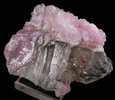 Quartz var. Rose Quartz Crystals from Lavra da Ilha, Taquaral, Jequitinhonha River, Minas Gerais, Brazil