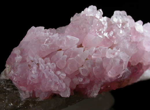 Quartz var. Rose Quartz Crystals from Lavra da Ilha, Taquaral, Jequitinhonha River, Minas Gerais, Brazil