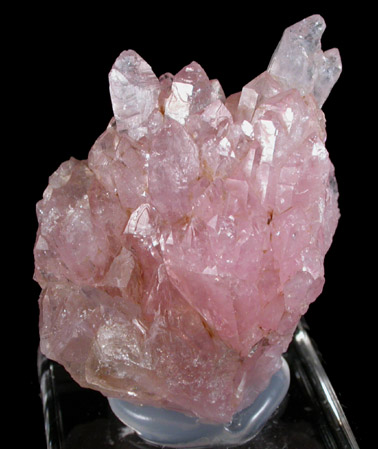 Quartz var. Rose Quartz Crystals from Lavra da Ilha, Taquaral, Jequitinhonha River, Minas Gerais, Brazil