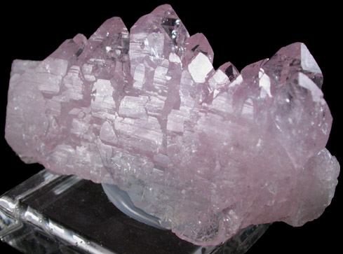 Quartz var. Rose Quartz Crystals from Lavra da Ilha, Taquaral, Jequitinhonha River, Minas Gerais, Brazil