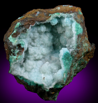 Chrysocolla with Quartz from Ray Mine, Mineral Creek District, Pinal County, Arizona