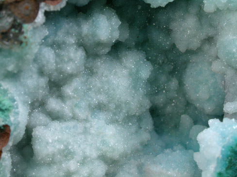 Chrysocolla with Quartz from Ray Mine, Mineral Creek District, Pinal County, Arizona