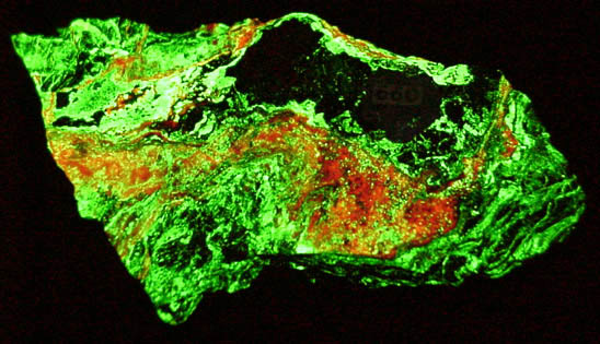 Lead on Willemite with Zincite from Franklin Mining District, Sussex County, New Jersey (Type Locality for Zincite)