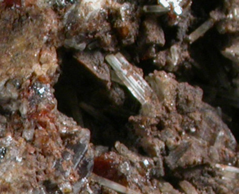 Tephroite and Willemite crystals with Friedelite, Franklinite from Franklin Mining District, Sussex County, New Jersey (Type Locality for Tephroite and Franklinite)