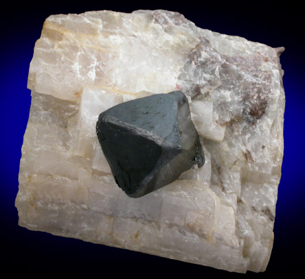 Franklinite in Calcite from Franklin Mining District, Sussex County, New Jersey (Type Locality for Franklinite)