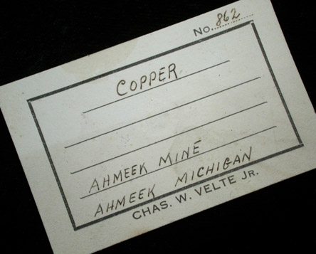 Copper in Quartz with Epidote from Ahmeek Mine, Keweenaw Peninsula Copper District, Keweenaw County, Michigan