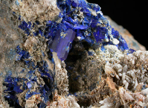 Linarite with Anglesite from Roughton Gill, Caldbeck Fells, Cumberland, England