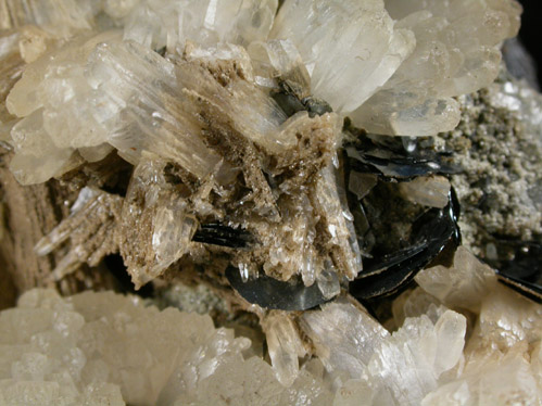 Hematite, Sphalerite, Calcite from Franklin Mining District, Sussex County, New Jersey