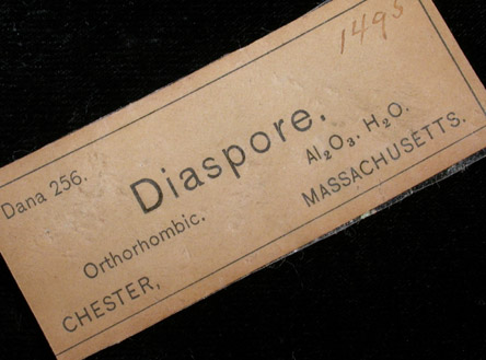 Diaspore on Magnetite from Chester Emery Mines, Hampton County, Massachusetts