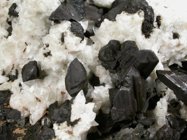 Chalcocite, Bornite, Calcite, Quartz from Bristol Copper Mine, Hartford County, Connecticut