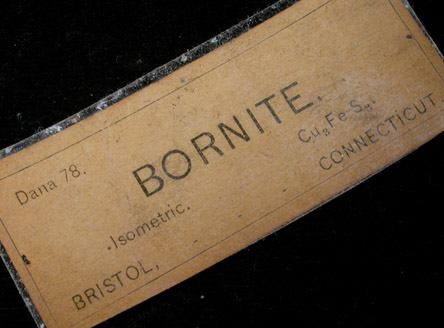 Chalcocite, Bornite, Calcite, Quartz from Bristol Copper Mine, Hartford County, Connecticut