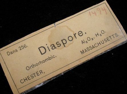 Diaspore and Clinochlore from Chester Emery Mines, Hampton County, Massachusetts