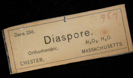 Diaspore from Chester Emery Mines, Hampton County, Massachusetts
