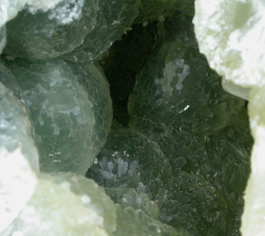 Prehnite with Calcite from O and G Industries Southbury Quarry, New Haven County, Connecticut