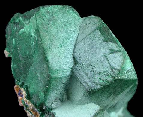 Malachite pseudomorphs after Azurite from Tsumeb Mine, Otavi-Bergland District, Oshikoto, Namibia