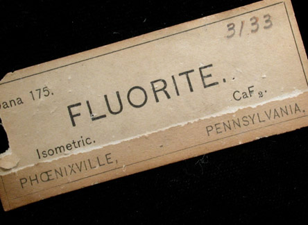 Fluorite from Wheatley Mine, Phoenixville, Chester County, Pennsylvania