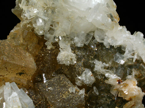 Barite on Fluorite from Villabona Mine, Asturias, Spain