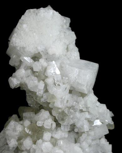 Strontianite pseudomorphs after Celestine with Calcite from Lime City, Wood County, Ohio