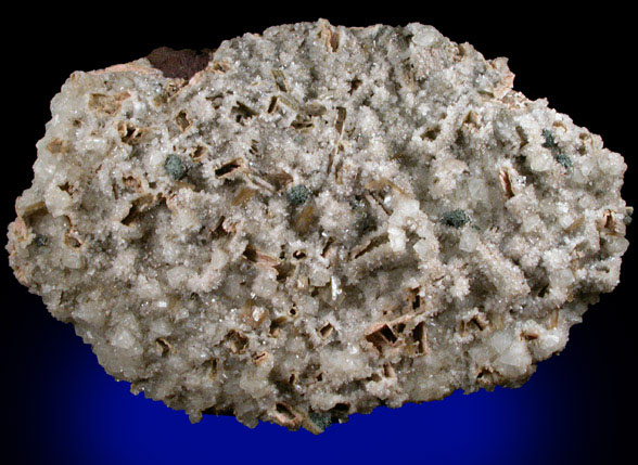 Quartz pseudomorphs after Anhydrite with Calcite, Stilbite, Babingtonite from Upper New Street Quarry, Paterson, Passaic County, New Jersey
