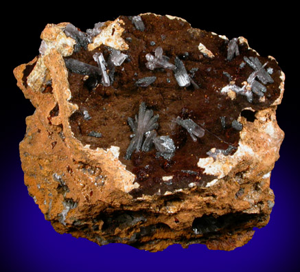 Hemimorphite with Hematite from Mina el Potos, Santa Eulalia District, Aquiles Serdn, Chihuahua, Mexico