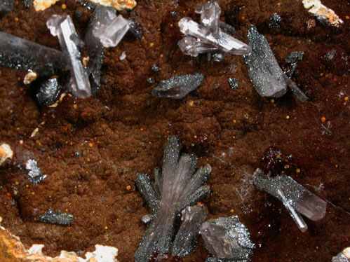 Hemimorphite with Hematite from Mina el Potos, Santa Eulalia District, Aquiles Serdn, Chihuahua, Mexico