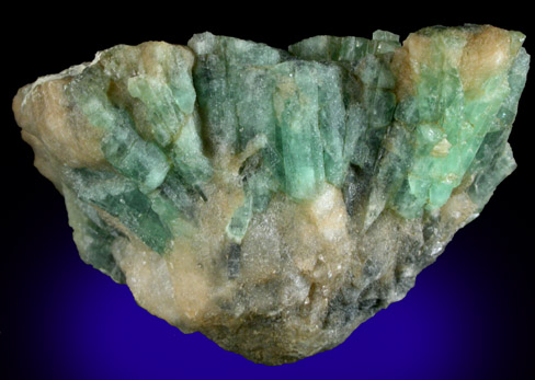 Beryl var. Emerald in Quartz from Bahia, Brazil