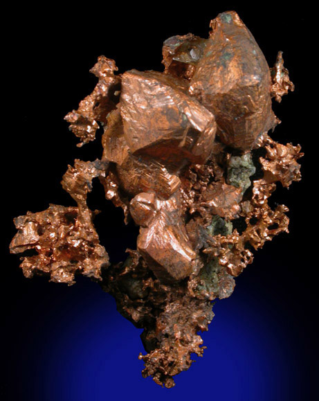 Copper (crystallized) from National Mine, Rockland, Keweenaw Peninsula Copper District, Ontonagon County, Michigan