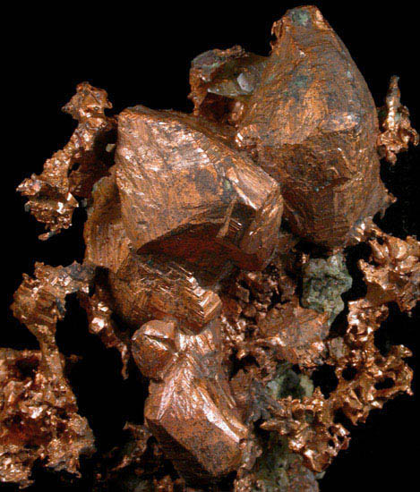 Copper (crystallized) from National Mine, Rockland, Keweenaw Peninsula Copper District, Ontonagon County, Michigan