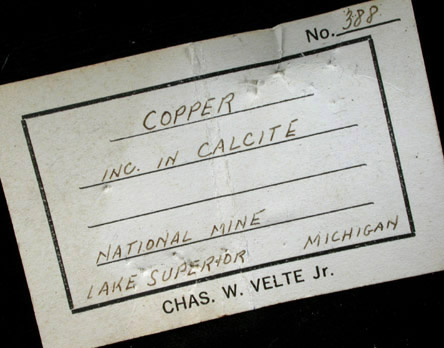 Copper (crystallized) from National Mine, Rockland, Keweenaw Peninsula Copper District, Ontonagon County, Michigan