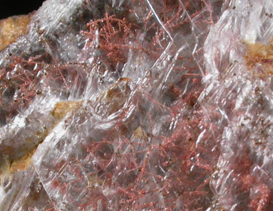 Copper in Gypsum from Twin Buttes Mine, south of Tucson, Pima County, Arizona