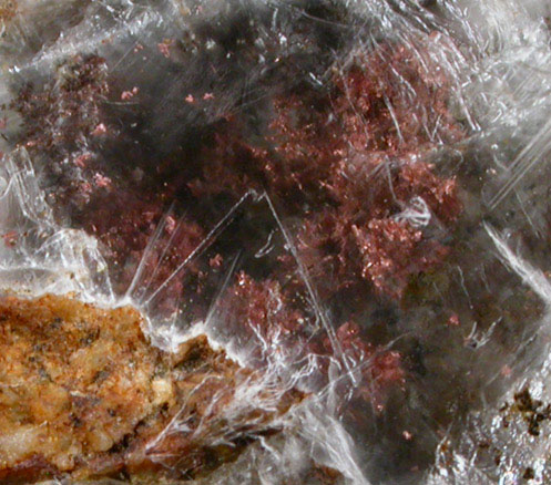 Copper in Gypsum from Twin Buttes Mine, south of Tucson, Pima County, Arizona