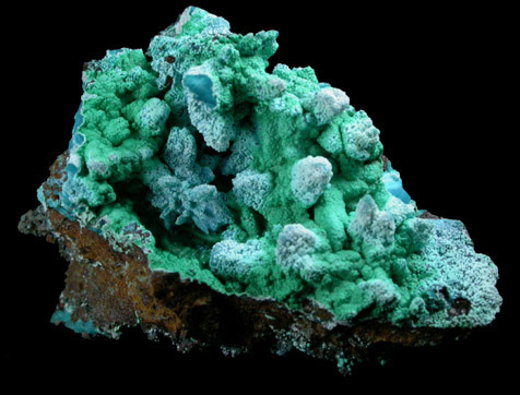 Chrysocolla pseudomorph after Malachite from Planet Mine, La Paz County, Arizona