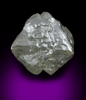 Diamond (14.98 carat gray octahedral crystal) from Mirny, Republic of Sakha (Yakutia), Siberia, Russia