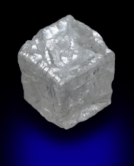 Diamond (3.64 carat colorless cubic hoppered-growth crystal) from Magna Egoli Mine, Zimmi property along the Sewa River, Sierra Leone