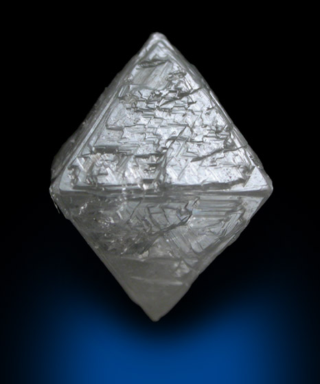 Diamond (4.12 carat gray octahedral crystal) from Northern Cape Province, South Africa